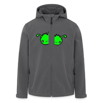 2 Chenille Alien Monster Team Amis Couple Amoureux - Veste softshell homme en polyester recyclé Stanley/Stella - charbon - Devant - AI Model Male 185 light (185cm)