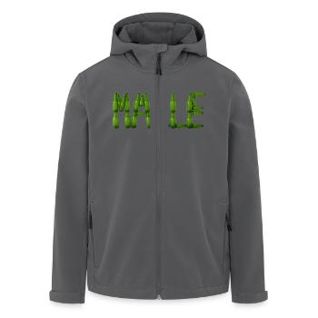 Malle aus Flaschen geschrieben - Recycelte Männer Softshell-Jacke von Stanley/Stella - Anthrazit - Vorne - AI Model Male 185 light (185cm)
