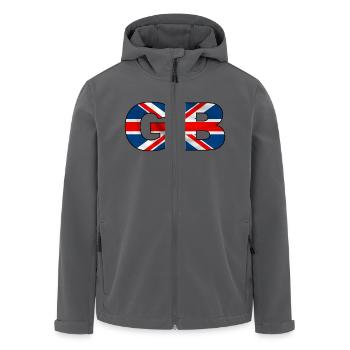 GB Union Jack - Recycelte Männer Softshell-Jacke von Stanley/Stella - Anthrazit - Vorne - AI Model Male 185 light (185cm)