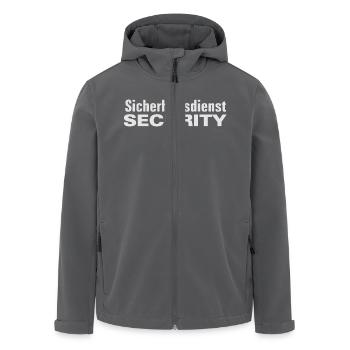 Ordnungsdienst, Sicherheitsdienst, Security - Recycelte Männer Softshell-Jacke von Stanley/Stella - Anthrazit - Vorne - AI Model Male 185 light (185cm)
