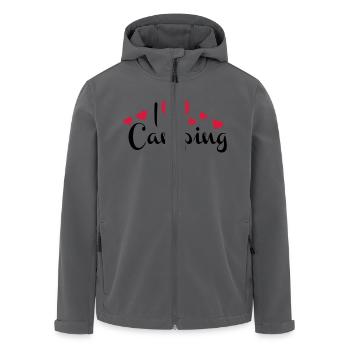 camping - Recycelte Männer Softshell-Jacke von Stanley/Stella - Anthrazit - Vorne - AI Model Male 185 light (185cm)