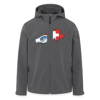 Schweiz Goggles - Recycelte Männer Softshell-Jacke von Stanley/Stella - Anthrazit - Vorne - AI Model Male 185 light (185cm)