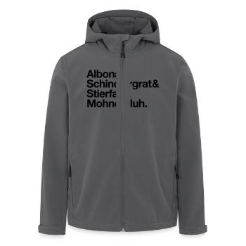 Freeride Arlberg - Recycelte Männer Softshell-Jacke von Stanley/Stella - Anthrazit - Vorne - AI Model Male 185 light (185cm)