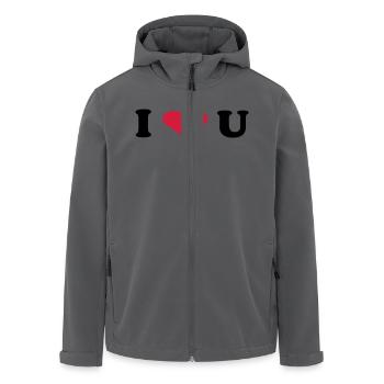 i heart you - Recycelte Männer Softshell-Jacke von Stanley/Stella - Anthrazit - Vorne - AI Model Male 185 light (185cm)