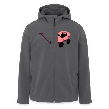 t-shirt bedrucken mit motiv "bollerwagen" für - Recycelte Männer Softshell-Jacke von Stanley/Stella - Anthrazit - Vorne - AI Model Male 185 light (185cm)