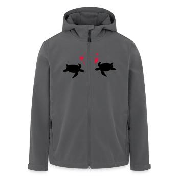Schildkröten Paar - Recycelte Männer Softshell-Jacke von Stanley/Stella - Anthrazit - Vorne - AI Model Male 185 light (185cm)