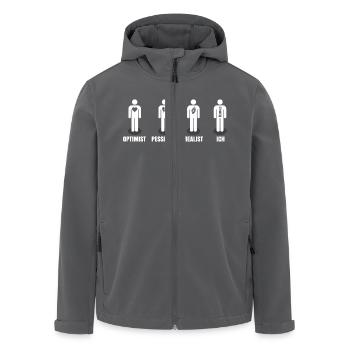 Optimist Pessimist Shisha - Recycelte Männer Softshell-Jacke von Stanley/Stella - Anthrazit - Vorne - AI Model Male 185 light (185cm)