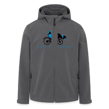 Liegerad Fahrer B 2c - Recycelte Männer Softshell-Jacke von Stanley/Stella - Anthrazit - Vorne - AI Model Male 185 light (185cm)