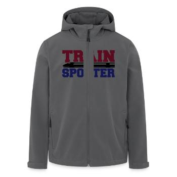 Train Spotter - Recycelte Männer Softshell-Jacke von Stanley/Stella - Anthrazit - Vorne - AI Model Male 185 light (185cm)