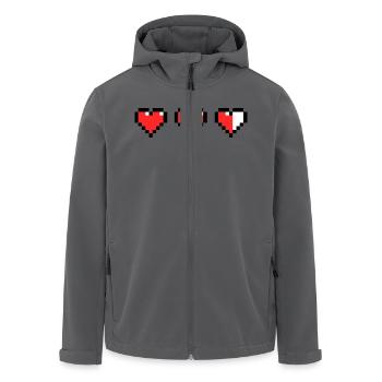 Pixel Herz - Recycelte Männer Softshell-Jacke von Stanley/Stella - Anthrazit - Vorne - AI Model Male 185 light (185cm)