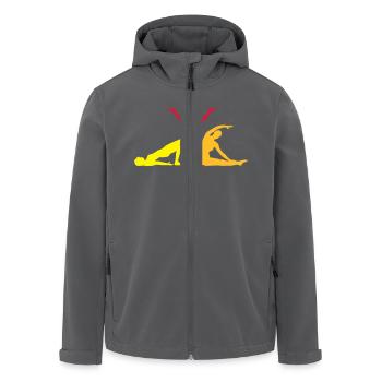 2541614 15809734 yoga - Recycelte Männer Softshell-Jacke von Stanley/Stella - Anthrazit - Vorne - AI Model Male 185 light (185cm)