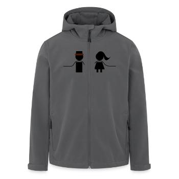 Liebe - Recycelte Männer Softshell-Jacke von Stanley/Stella - Anthrazit - Vorne - AI Model Male 185 light (185cm)