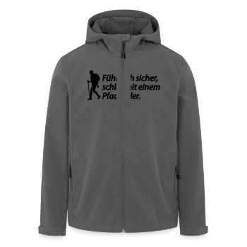 Fühl dich sicher, schlaf mit einem Pfadfinder - Recycelte Männer Softshell-Jacke von Stanley/Stella - Anthrazit - Vorne - AI Model Male 185 light (185cm)