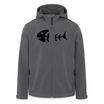 bones_fish_c1 - Recycelte Männer Softshell-Jacke von Stanley/Stella - Anthrazit - Vorne - AI Model Male 185 light (185cm)