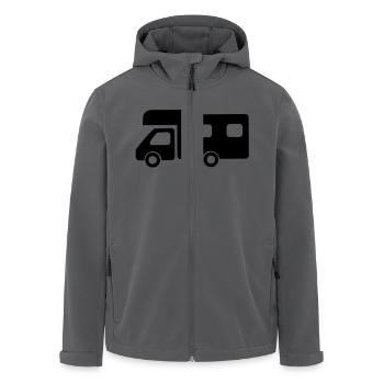 Wohnmobil - Recycelte Männer Softshell-Jacke von Stanley/Stella - Anthrazit - Vorne - AI Model Male 185 light (185cm)