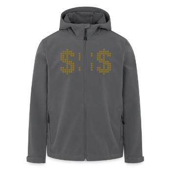 $ Dollar Zeichen Money - Recycelte Männer Softshell-Jacke von Stanley/Stella - Anthrazit - Vorne - AI Model Male 185 light (185cm)