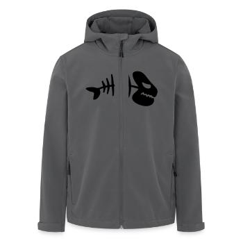 fish_dead_bone_jq1 - Recycelte Männer Softshell-Jacke von Stanley/Stella - Anthrazit - Vorne - AI Model Male 185 light (185cm)