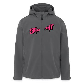 fuck off - Recycelte Männer Softshell-Jacke von Stanley/Stella - Anthrazit - Vorne - AI Model Male 185 light (185cm)