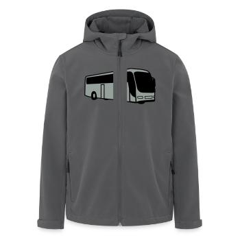 bus Busfahrer - Recycelte Männer Softshell-Jacke von Stanley/Stella - Anthrazit - Vorne - AI Model Male 185 light (185cm)