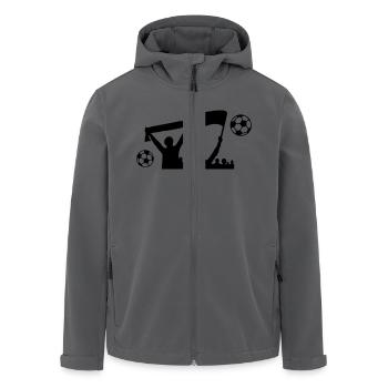Fans Fussball - Recycelte Männer Softshell-Jacke von Stanley/Stella - Anthrazit - Vorne - AI Model Male 185 light (185cm)