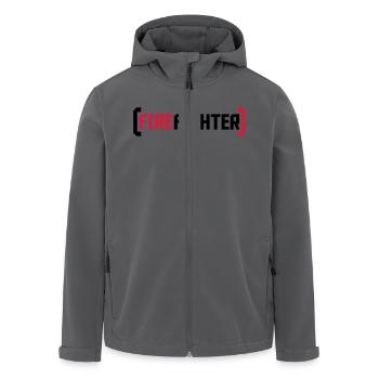 Firefighter Logo - Recycelte Männer Softshell-Jacke von Stanley/Stella - Anthrazit - Vorne - AI Model Male 185 light (185cm)