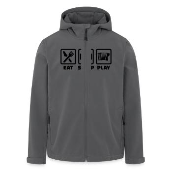 Akkordeon - Recycelte Männer Softshell-Jacke von Stanley/Stella - Anthrazit - Vorne - AI Model Male 185 light (185cm)