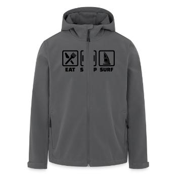 Windsurfen - Recycelte Männer Softshell-Jacke von Stanley/Stella - Anthrazit - Vorne - AI Model Male 185 light (185cm)
