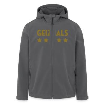 Geizhals - Geizkrägin - Geiz - Geizig - Geld - Recycelte Männer Softshell-Jacke von Stanley/Stella - Anthrazit - Vorne - AI Model Male 185 light (185cm)