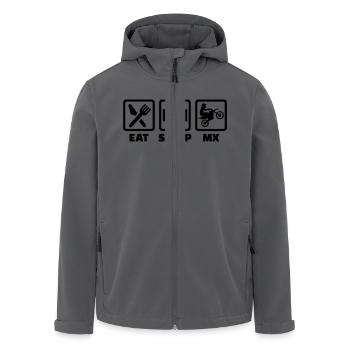Motocross - Recycelte Männer Softshell-Jacke von Stanley/Stella - Anthrazit - Vorne - AI Model Male 185 light (185cm)