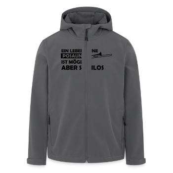 ein leben ohne posaune - Recycelte Männer Softshell-Jacke von Stanley/Stella - Anthrazit - Vorne - AI Model Male 185 light (185cm)