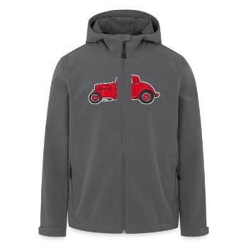 Hot Rod rot, Street Rod, Design von Mondwinkel - Recycelte Männer Softshell-Jacke von Stanley/Stella - Anthrazit - Vorne - AI Model Male 185 light (185cm)