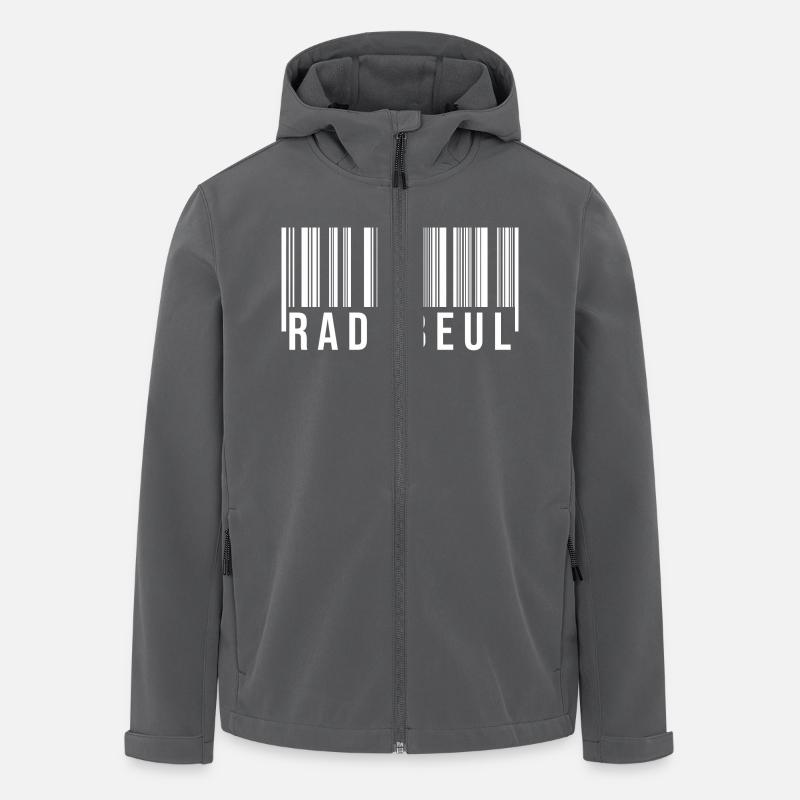 Radebeul Strichcode - Recycelte Männer Softshell-Jacke von Stanley/Stella - Anthrazit