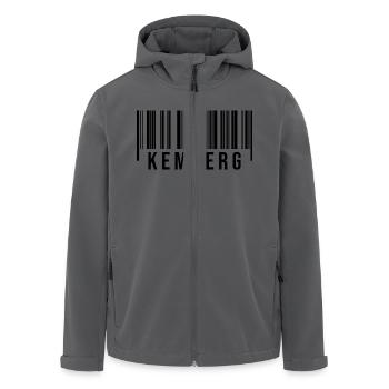 Kemberg Strichcode - Recycelte Männer Softshell-Jacke von Stanley/Stella - Anthrazit - Vorne - AI Model Male 185 light (185cm)