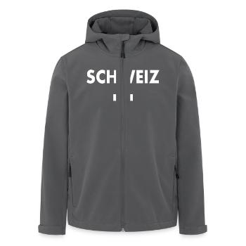 Schweiz - Recycelte Männer Softshell-Jacke von Stanley/Stella - Anthrazit - Vorne - AI Model Male 185 light (185cm)