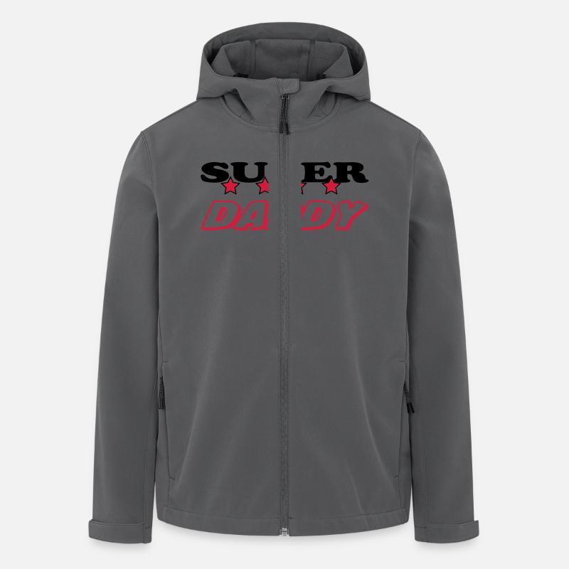 SUPER PAPA - Recycelte Männer Softshell-Jacke von Stanley/Stella - Anthrazit