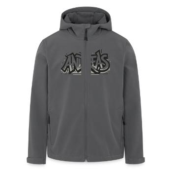 Andreas Name Vorname Graffiti - Recycelte Männer Softshell-Jacke von Stanley/Stella - Anthrazit - Vorne - AI Model Male 185 light (185cm)