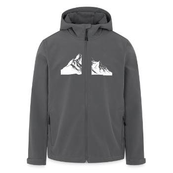 Berge Gipfel - Recycelte Männer Softshell-Jacke von Stanley/Stella - Anthrazit - Vorne - AI Model Male 185 light (185cm)