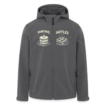 Pfannkuchen und Waffeln - Recycelte Männer Softshell-Jacke von Stanley/Stella - Anthrazit - Vorne - AI Model Male 185 light (185cm)