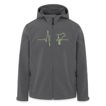 t Kuhbauer Herzschlag - Recycelte Männer Softshell-Jacke von Stanley/Stella - Anthrazit - Vorne - AI Model Male 185 light (185cm)