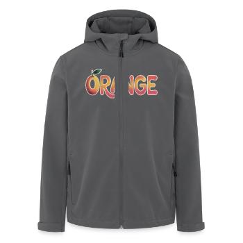 Orange - Cooles Cartoon-Logo - Recycelte Männer Softshell-Jacke von Stanley/Stella - Anthrazit - Vorne - AI Model Male 185 light (185cm)