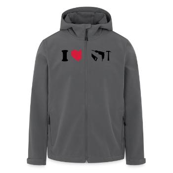 I Love Werkzeug - Recycelte Männer Softshell-Jacke von Stanley/Stella - Anthrazit - Vorne - AI Model Male 185 light (185cm)