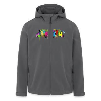 berlin - Recycelte Männer Softshell-Jacke von Stanley/Stella - Anthrazit - Vorne - AI Model Male 185 light (185cm)