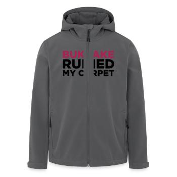 Bukkake hat meinen Teppich ruiniert! - Recycelte Männer Softshell-Jacke von Stanley/Stella - Anthrazit - Vorne - AI Model Male 185 light (185cm)
