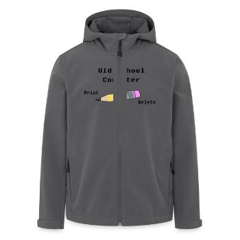Old School Computer- - Recycelte Männer Softshell-Jacke von Stanley/Stella - Anthrazit - Vorne - AI Model Male 185 light (185cm)