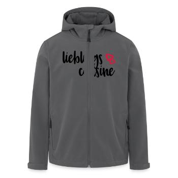 Lieblingscousine Cousine Cousinen Sprüche Geschenk - Recycelte Männer Softshell-Jacke von Stanley/Stella - Anthrazit - Vorne - AI Model Male 185 light (185cm)