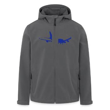 747 Silhouette - Recycelte Männer Softshell-Jacke von Stanley/Stella - Anthrazit - Vorne - AI Model Male 185 light (185cm)