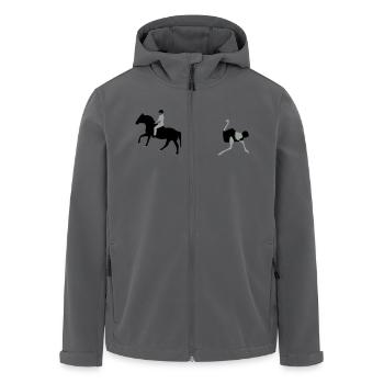 Thomas ziag o, Thomas zieh an, Strauß vs. Kind - Recycelte Männer Softshell-Jacke von Stanley/Stella - Anthrazit - Vorne - AI Model Male 185 light (185cm)