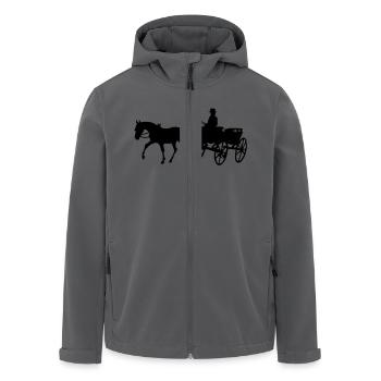 Kutsche - Recycelte Männer Softshell-Jacke von Stanley/Stella - Anthrazit - Vorne - AI Model Male 185 light (185cm)