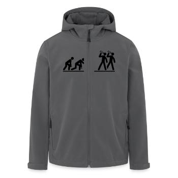 flunkyball_bierball___f1 - Recycelte Männer Softshell-Jacke von Stanley/Stella - Anthrazit - Vorne - AI Model Male 185 light (185cm)