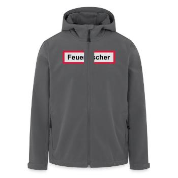Feuerwehr - Recycelte Männer Softshell-Jacke von Stanley/Stella - Anthrazit - Vorne - AI Model Male 185 light (185cm)